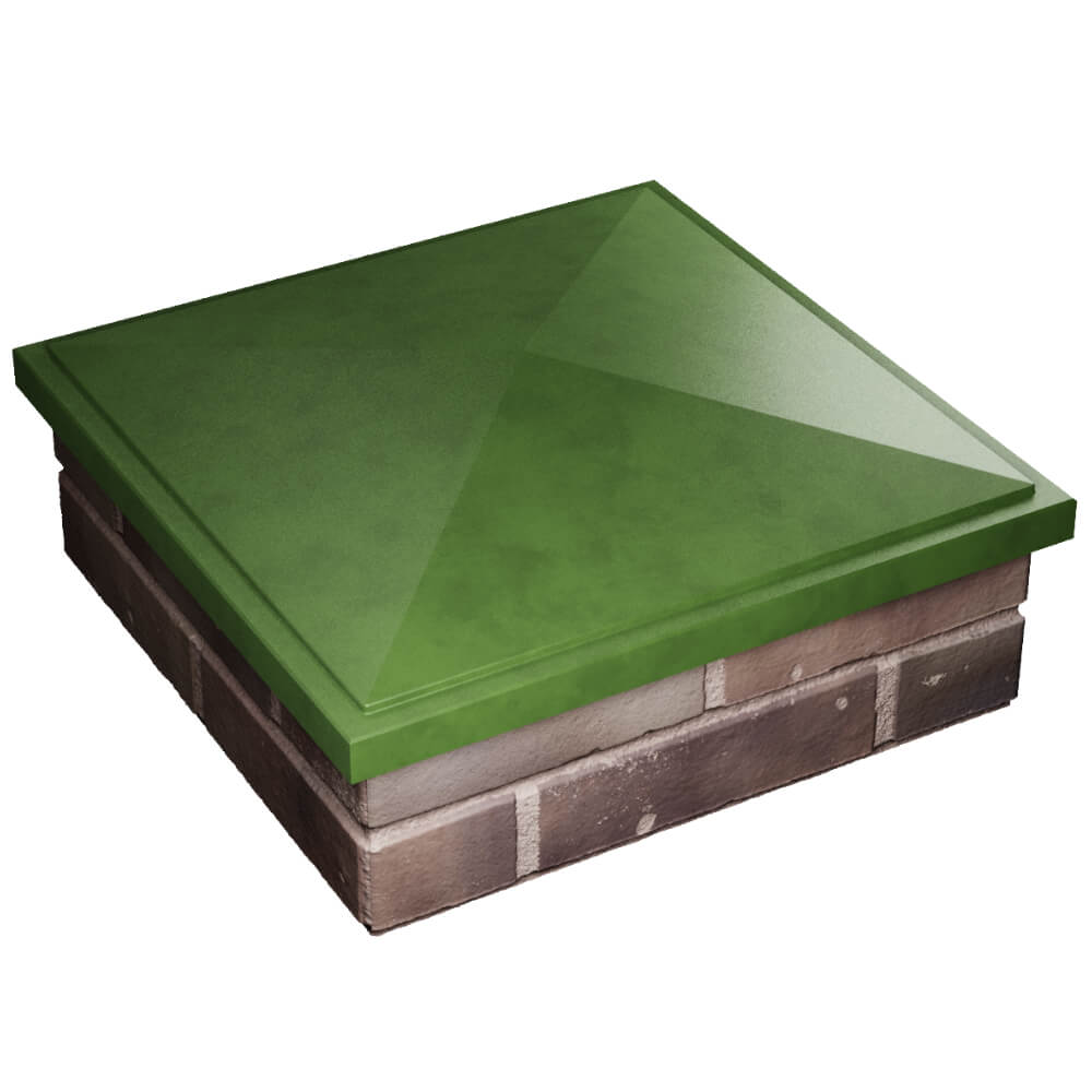 Колпак Zking БонаМоно Зеленый на столб 2х2 кирпича (515х515, 530х530мм) в Казани фото