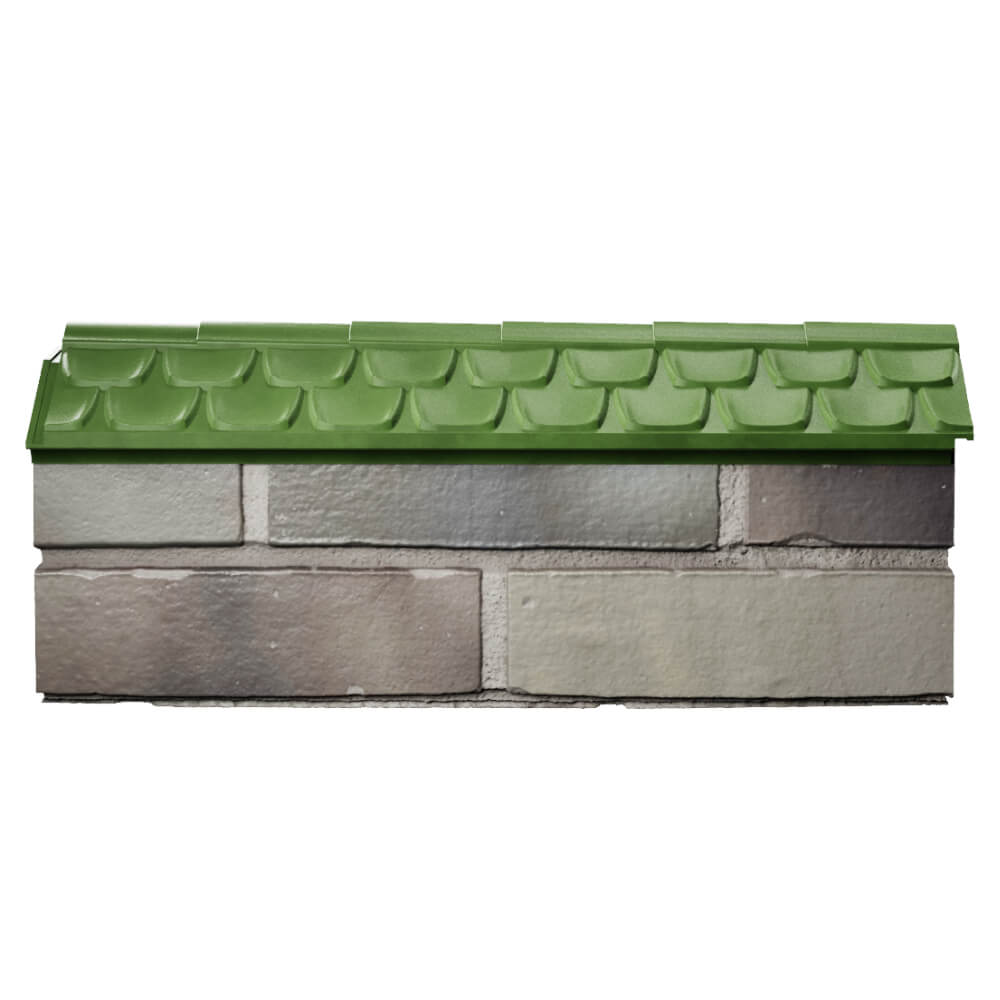 Парапет Zking Эльбрус Зеленый с посадкой на 0.5 кирпича (130мм) в Казани фото