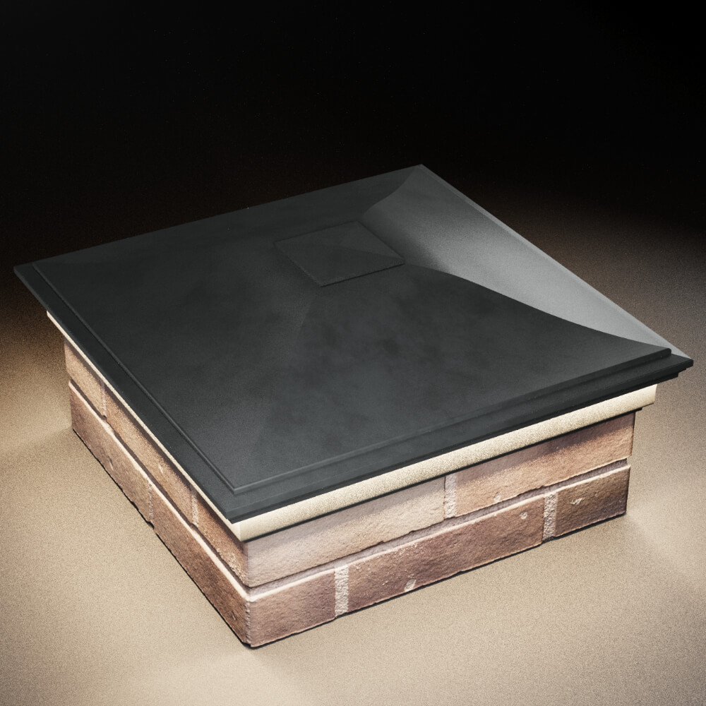 Колпак Zking Монблан Серый на столб 2х2 кирпича (515х515мм) c подсветкой в Казани фото