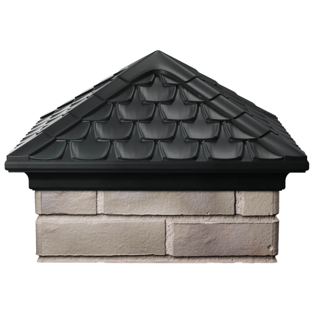 Колпак Zking Эльбрус Черный на столб 1.5х1.5 кирпича (385х385мм) Казань фото