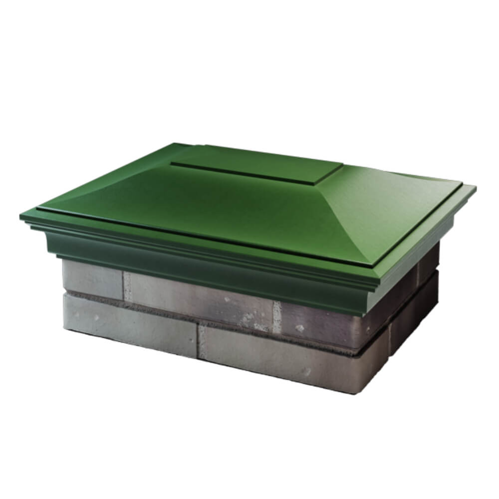 Колпак Zking Монблан Зеленый на столб 2х1.5 кирпича (515х385мм) в Казани фото