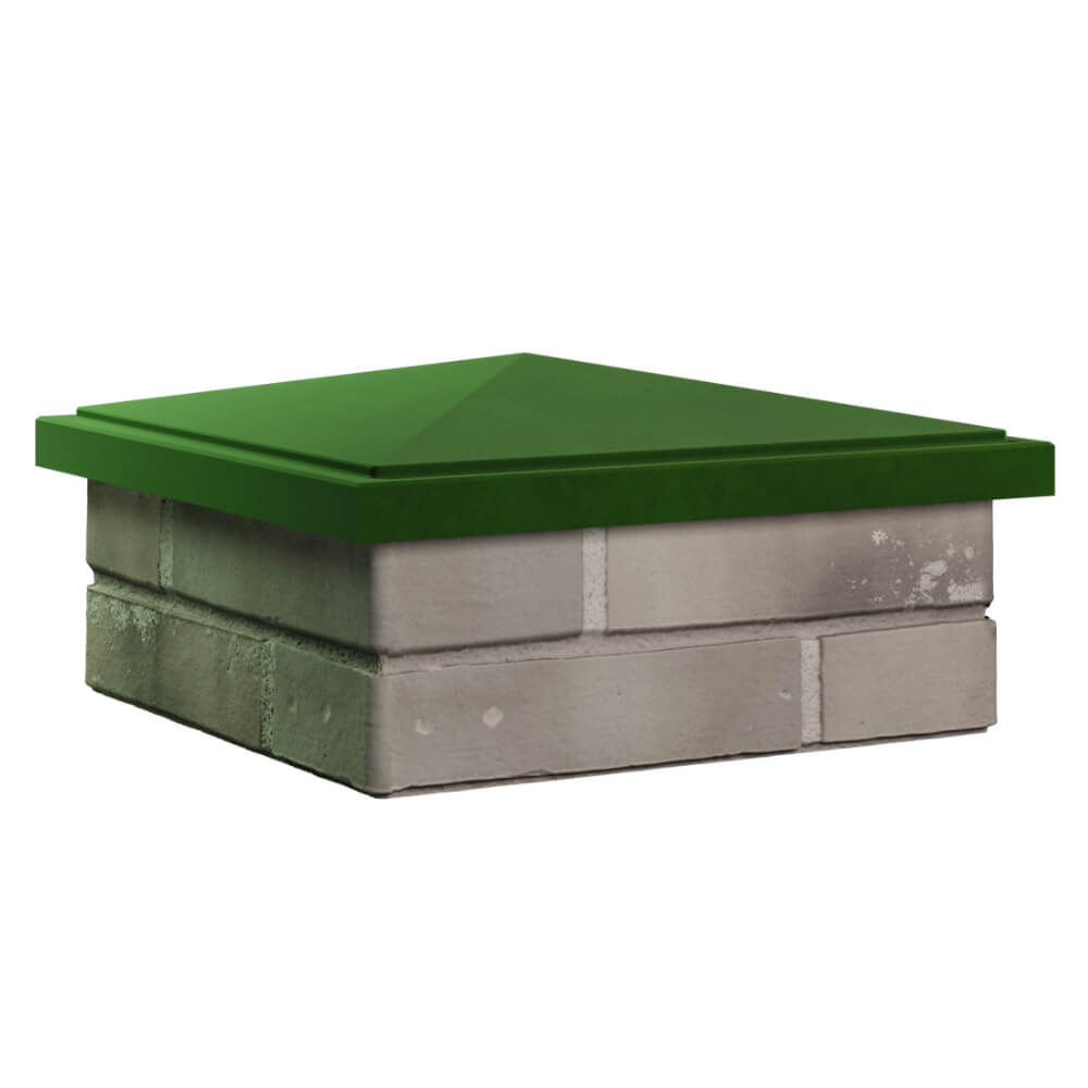 Колпак Zking БонаМоно Зеленый на столб 1.5х1.5 кирпича (385х385, 400х400мм) в Казани фото