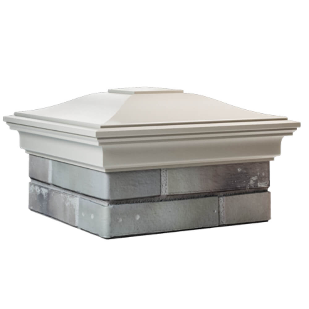 Колпак Zking Монблан Бежевый на столб 1.5х1.5 кирпича (385х385мм) в Казани фото