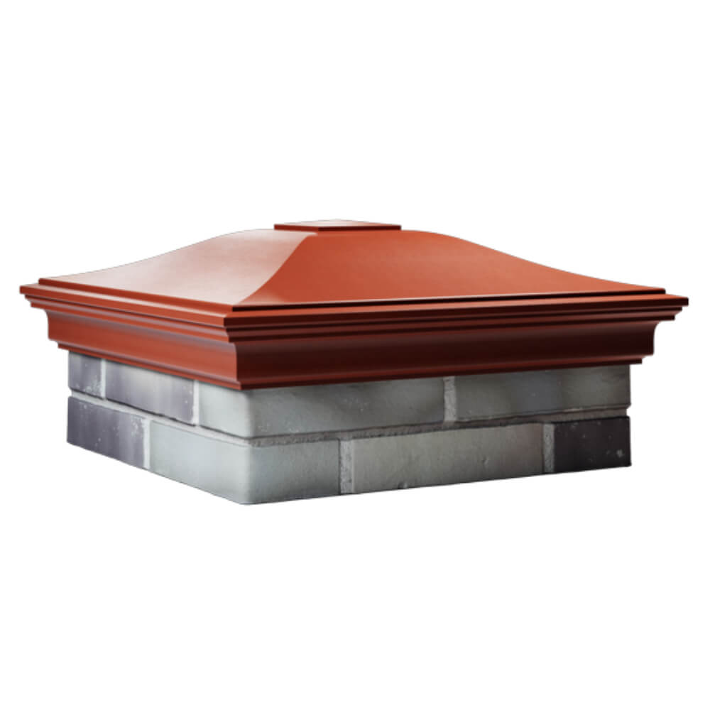 Колпак Zking Монблан Красный на столб 2х2 кирпича (515х515мм) в Казани фото