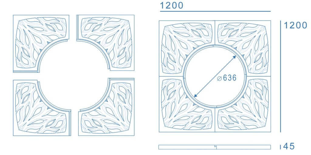 Приствольная решетка для дерева ZKING CRUST 1.2х1.2м Черная в Казани фото