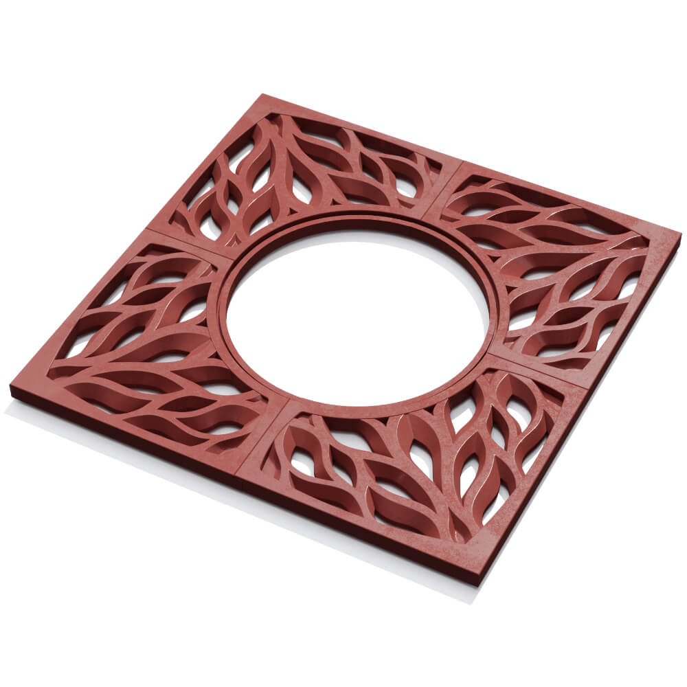 Приствольная решетка для дерева ZKING CRUST 1.2х1.2м Красная в Казани фото