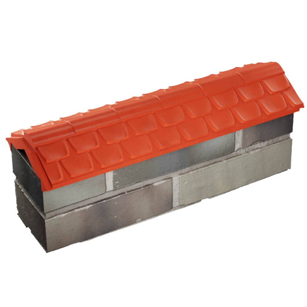 Парапет Zking Эльбрус Красный с посадкой на 0.5 кирпича (130мм) в Казани фото