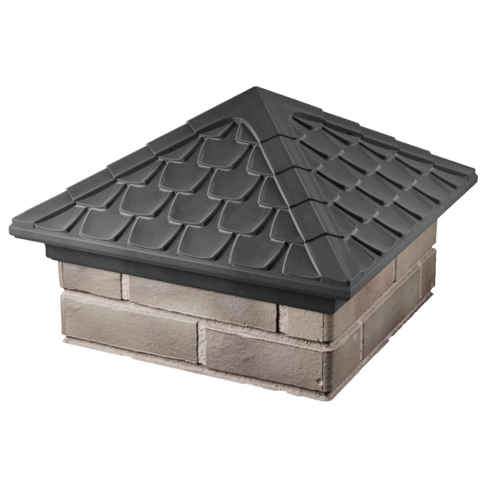 Колпак Zking Эльбрус Серый на столб 1.5х1.5 кирпича (385х385мм) в Казани фото