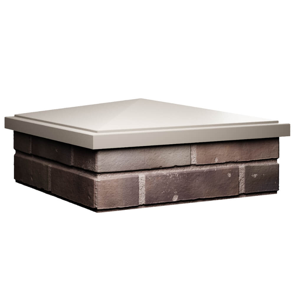 Колпак Zking БонаМоно Бежевый на столб 2х2 кирпича (515х515, 530х530мм) в Казани фото