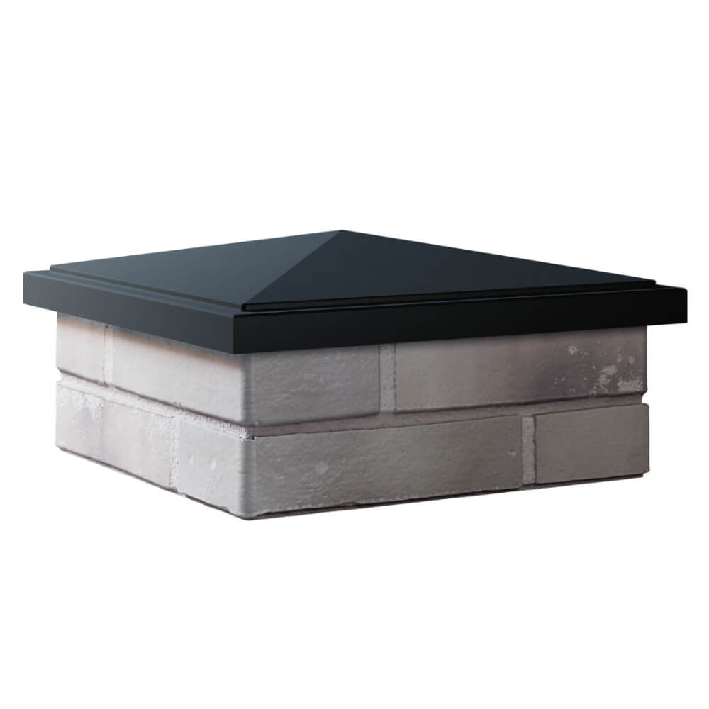 Колпак Zking БонаМоно Черный на столб 1.5х1.5 кирпича (385х385, 400х400мм) в Казани фото