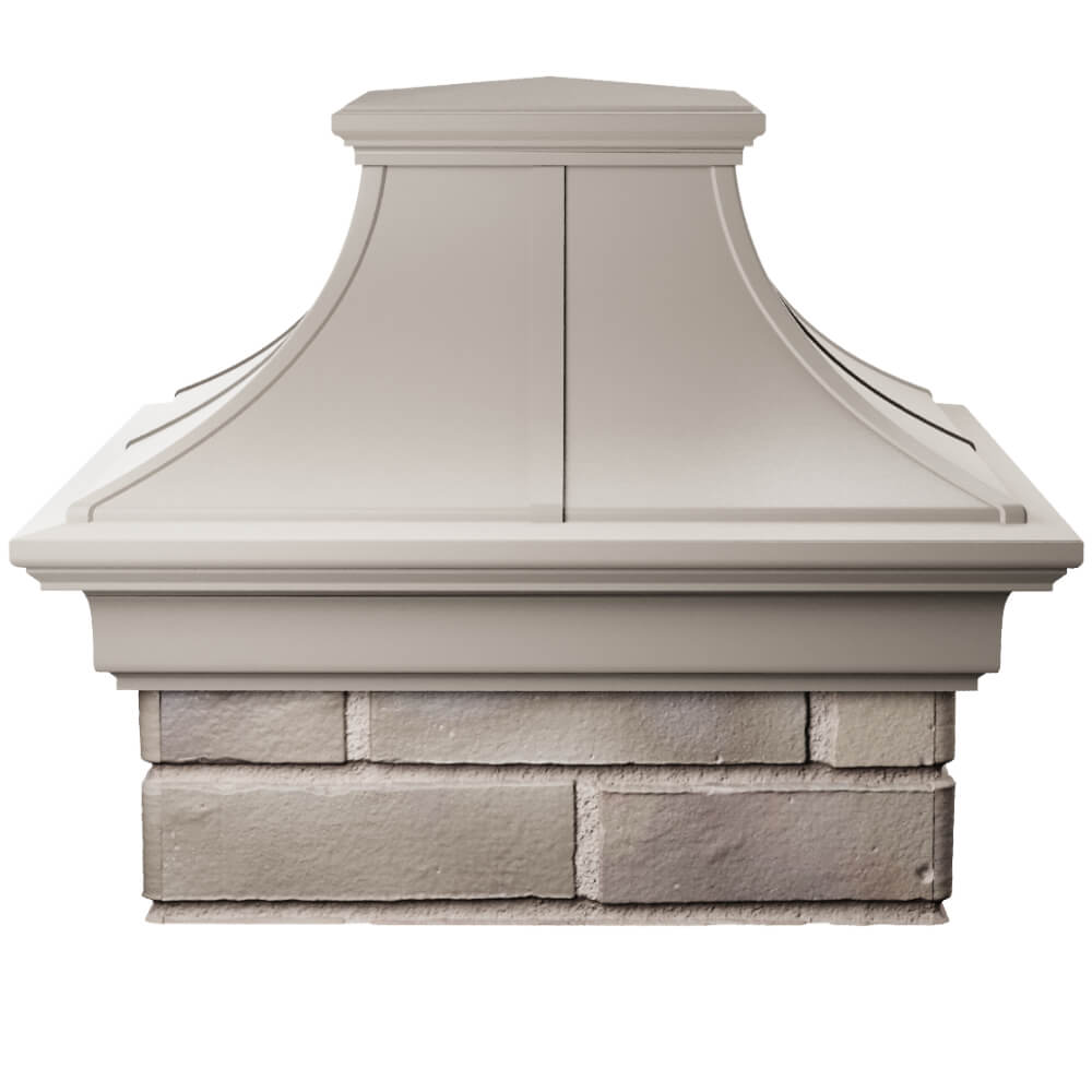 Колпак Zking Монблан Премиум Бежевый на столб 1.5х1.5 кирпича (385х385мм) Казань фото