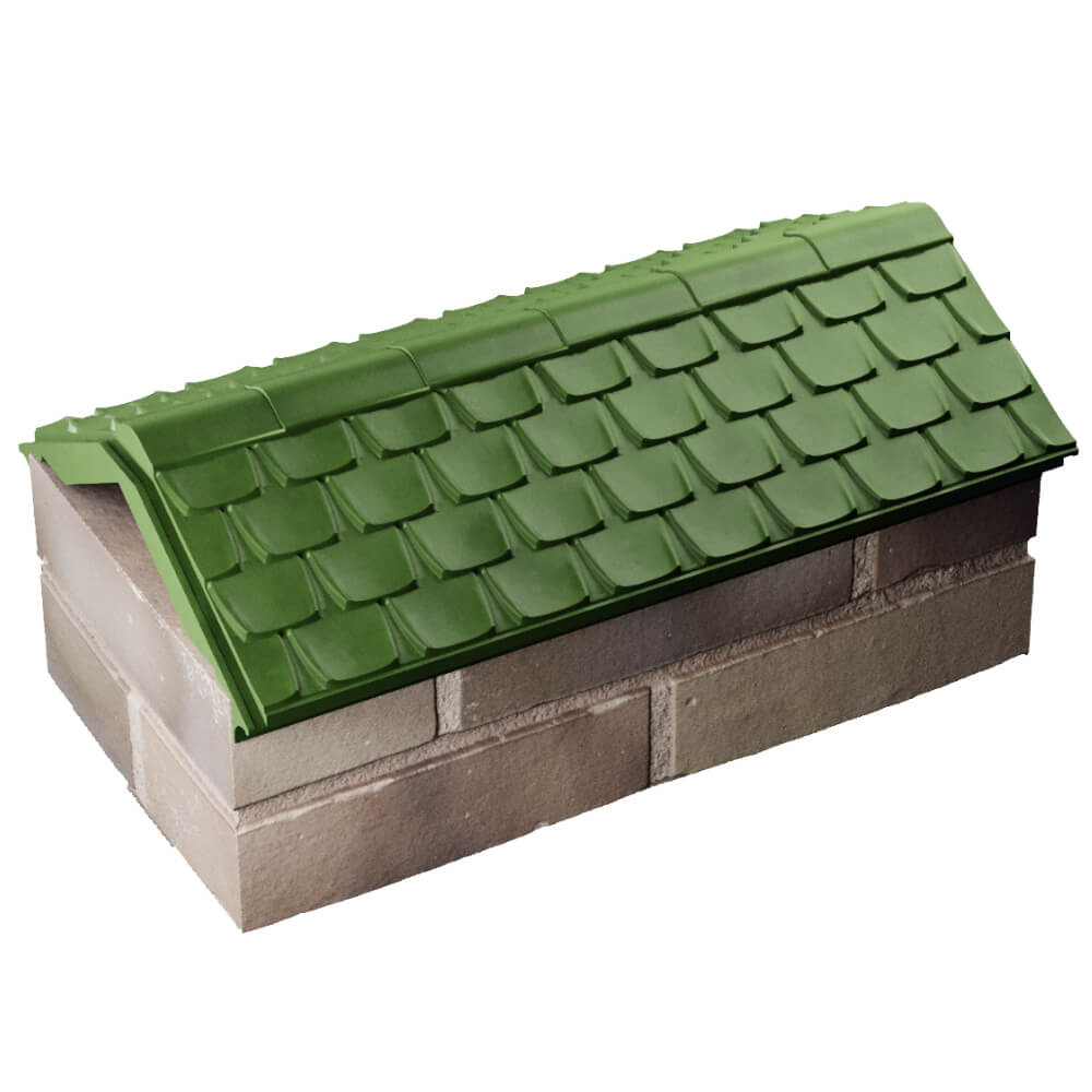 Парапет Zking Эльбрус Зеленый с посадкой на 1 кирпич (255мм) в Казани фото