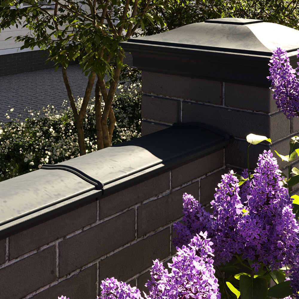 Парапет Zking Монблан Черный посадка на 0.5 кирпича (130мм) в Казани фото