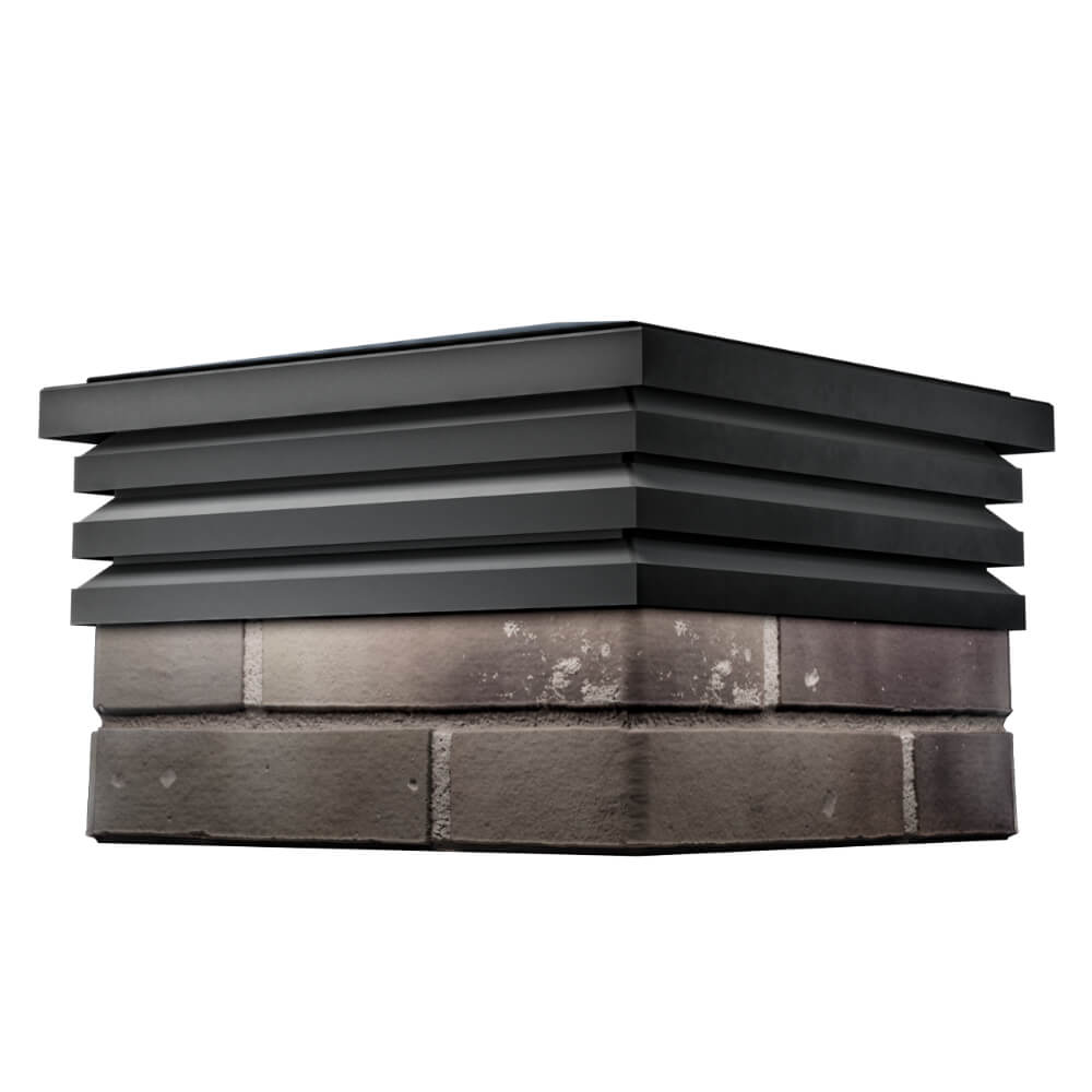 Колпак Zking Бона ХайТек Черный на столб 1.5х1.5 кирпича (385х385мм) в Казани фото