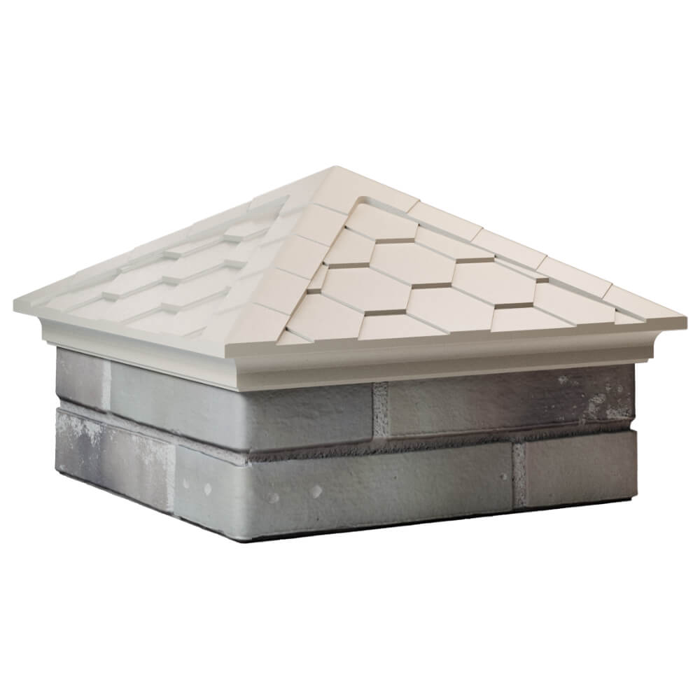 Колпак Zking Эверест Бежевый на столб 1.5х1.5 кирпича (390х390мм) в Казани фото