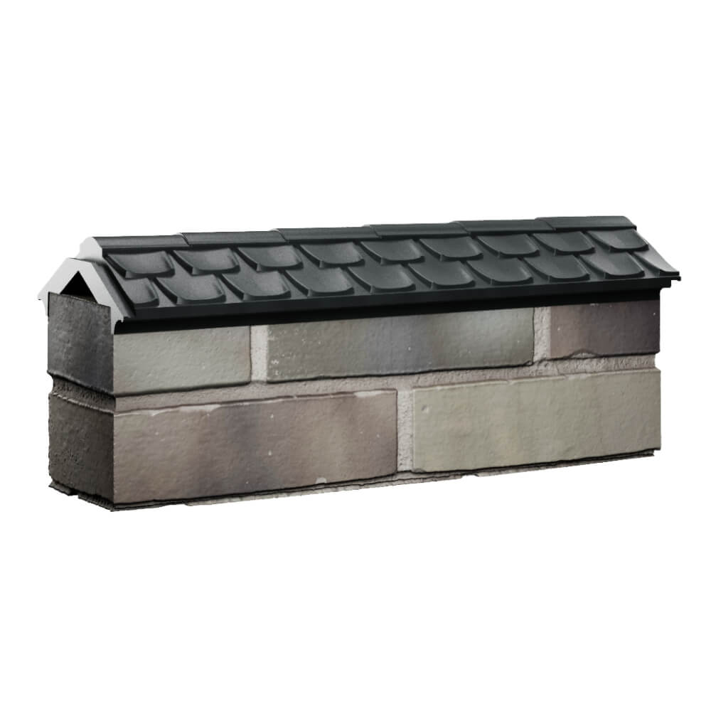 Парапет Zking Эльбрус Черный с посадкой на 0.5 кирпича (130мм) Казань фото