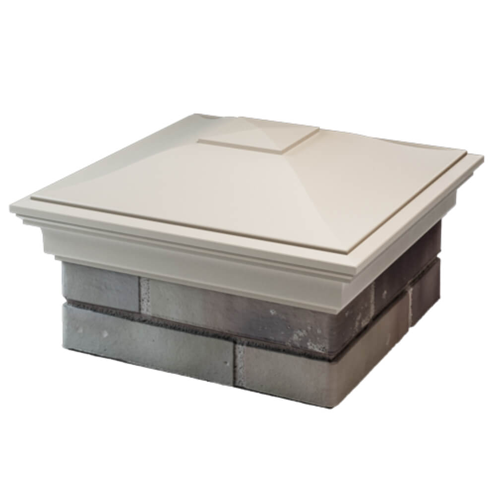 Колпак Zking Монблан Бежевый на столб 1.5х1.5 кирпича (385х385мм) в Казани фото