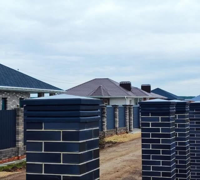 Колпак Zking Бона ХайТек Серый на столб 1.5х1.5 кирпича (385х385мм) в Казани фото