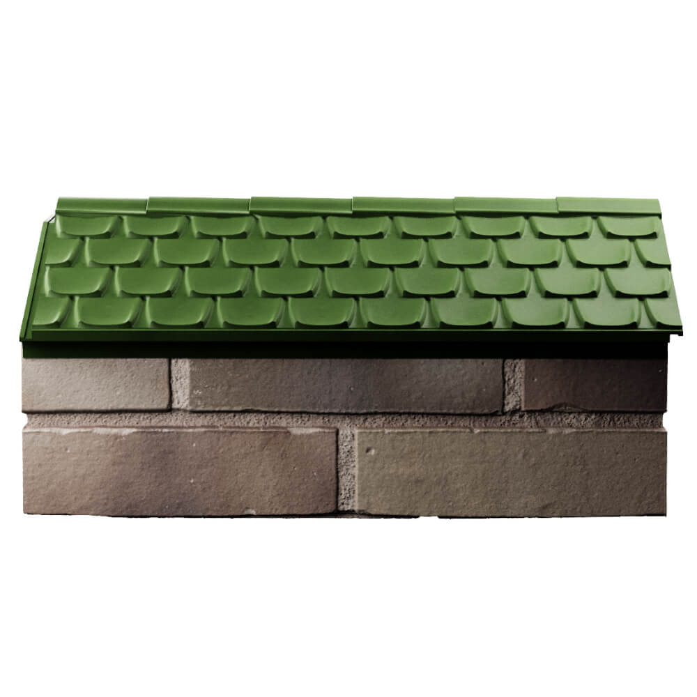 Парапет Zking Эльбрус Зеленый с посадкой на 1 кирпич (255мм) в Казани фото