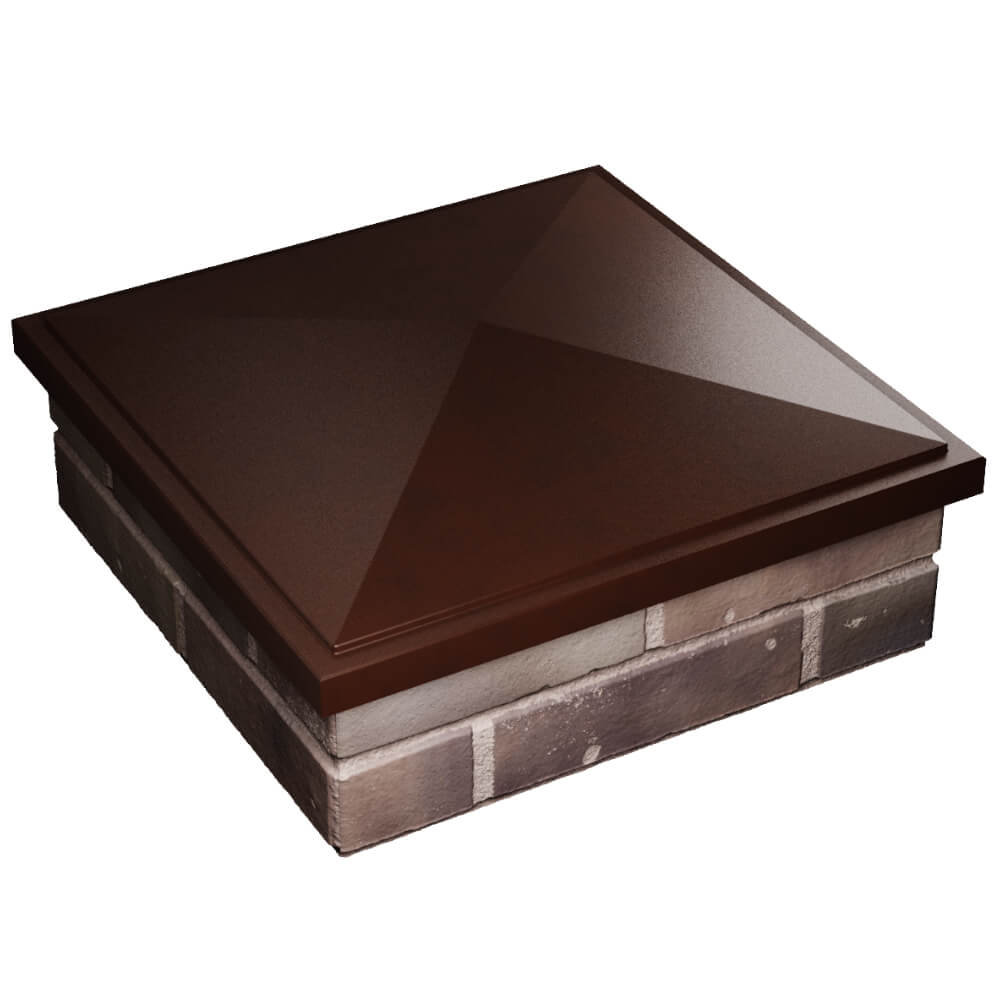 Колпак Zking БонаМоно Коричневый на столб 2х2 кирпича (515х515, 530х530мм) в Казани фото