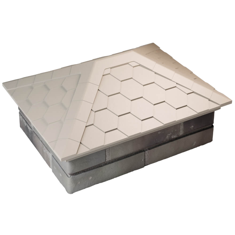 Колпак Zking Эверест Бежевый на столб 2х1.5 кирпича (520х390мм) Казань фото