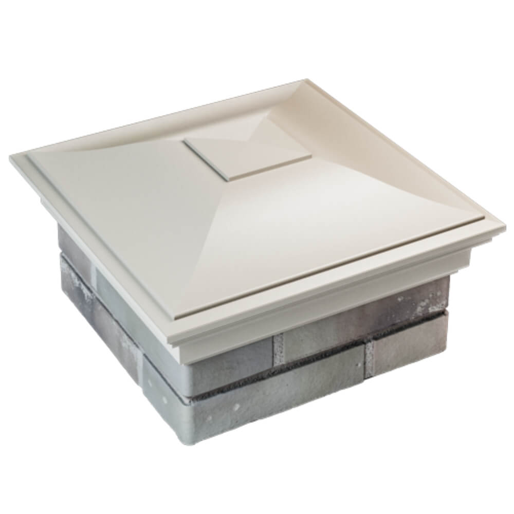 Колпак Zking Монблан Бежевый на столб 1.5х1.5 кирпича (385х385мм) в Казани фото