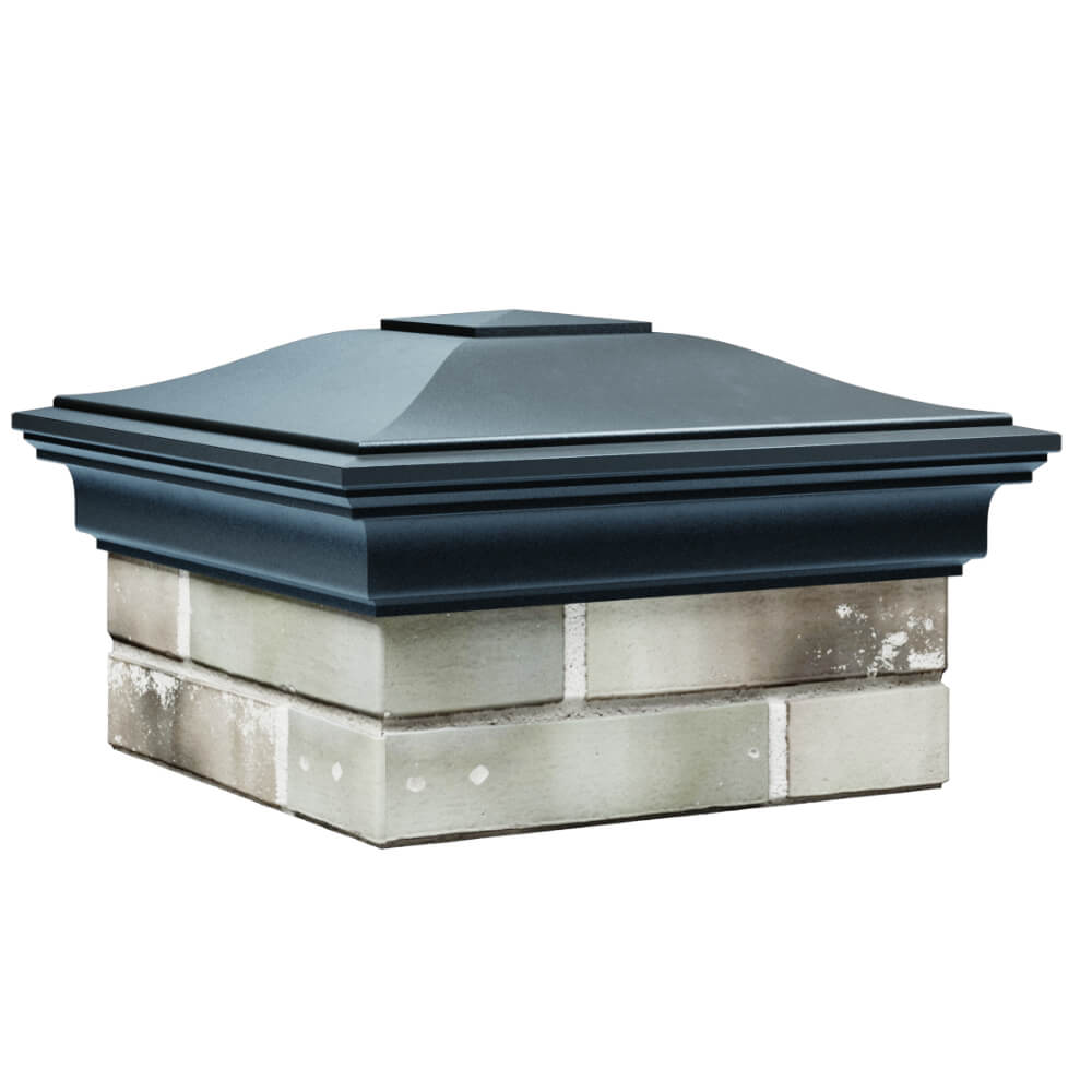 Колпак Zking Монблан Серый на столб 1.5х1.5 кирпича (385х385мм) в Казани фото