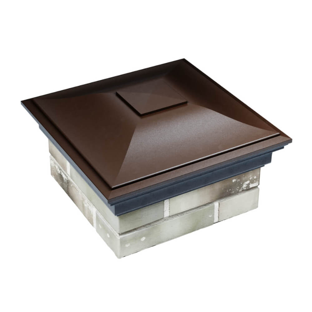 Колпак Zking Монблан Коричневый на столб 1.5х1.5 еврокирпича 0.7НФ (355х355мм) в Казани фото