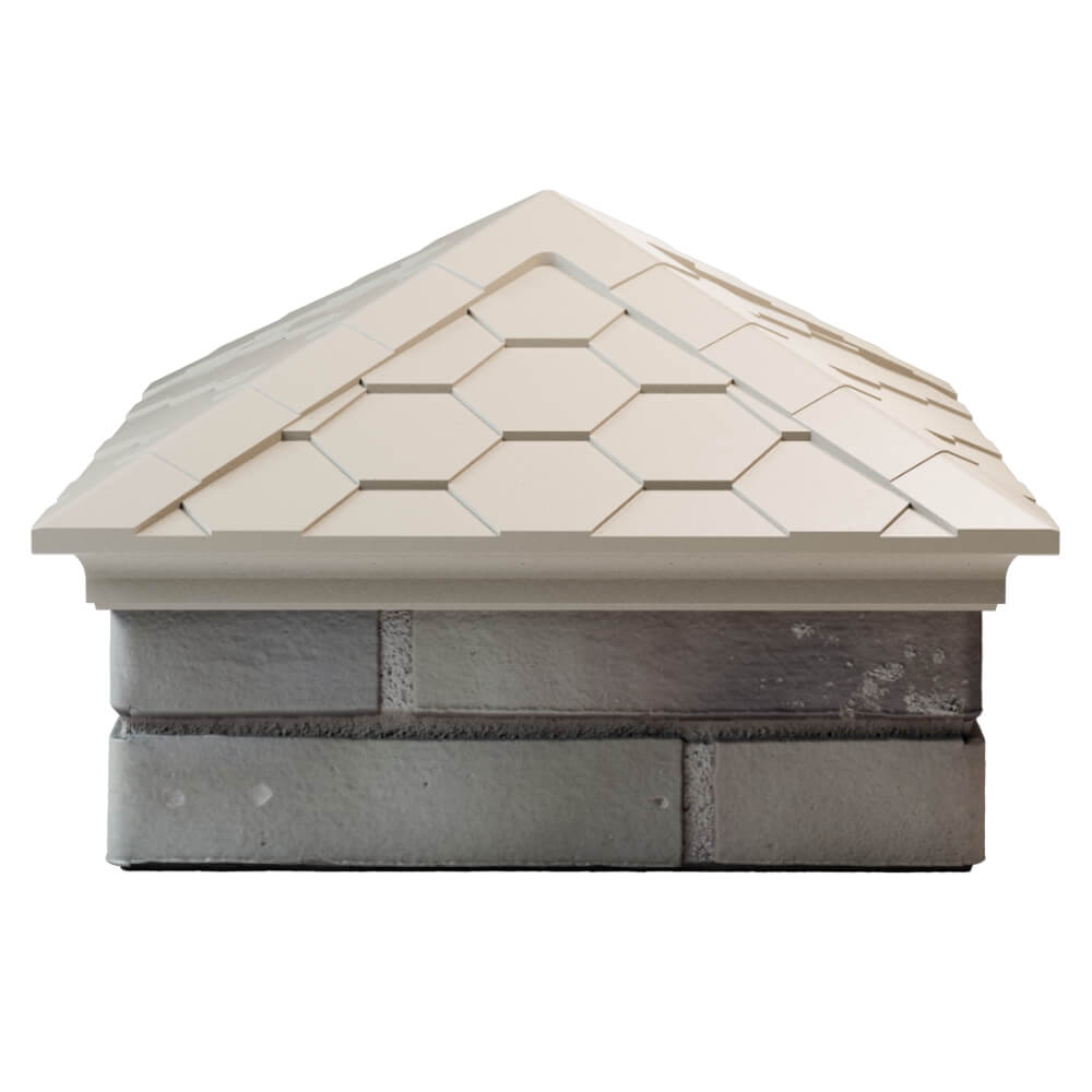 Колпак Zking Эверест Бежевый на столб 1.5х1.5 кирпича (390х390мм) Казань фото