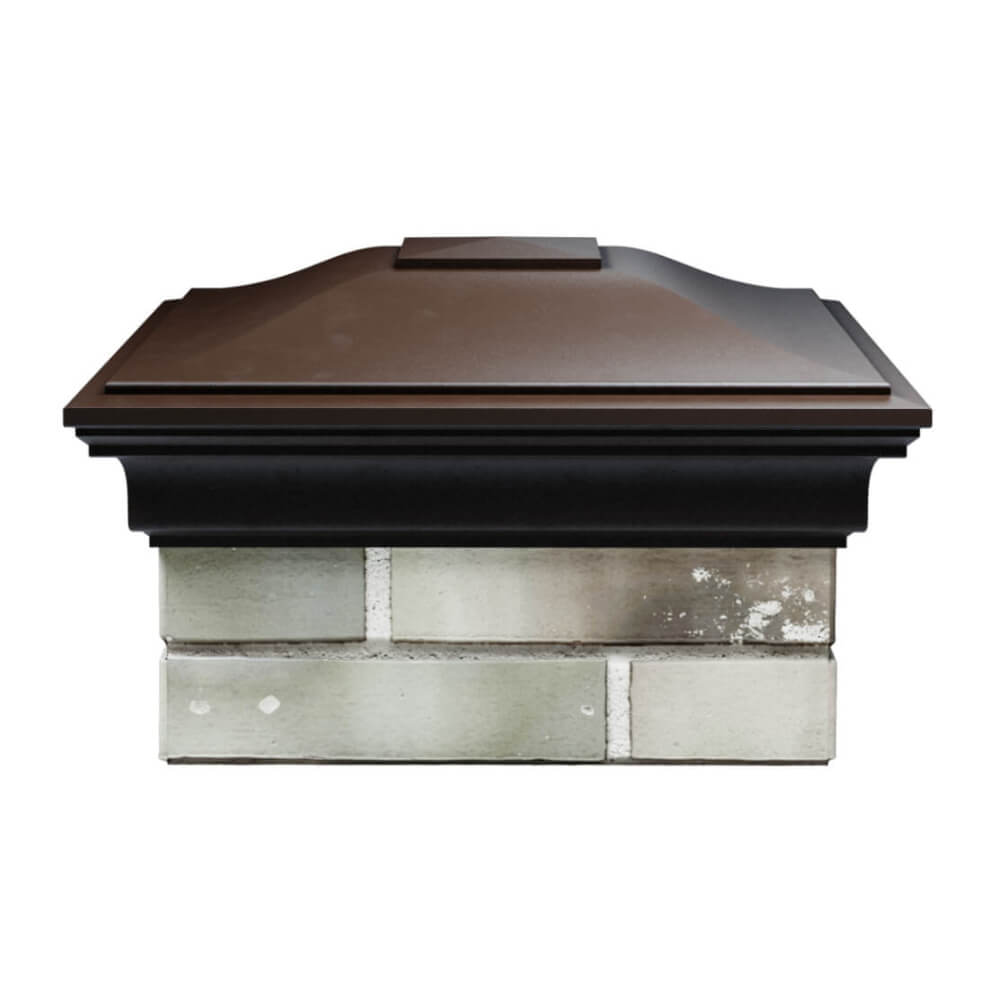 Колпак Zking Монблан Коричневый на столб 1.5х1.5 еврокирпича 0.7НФ (355х355мм) Казань фото