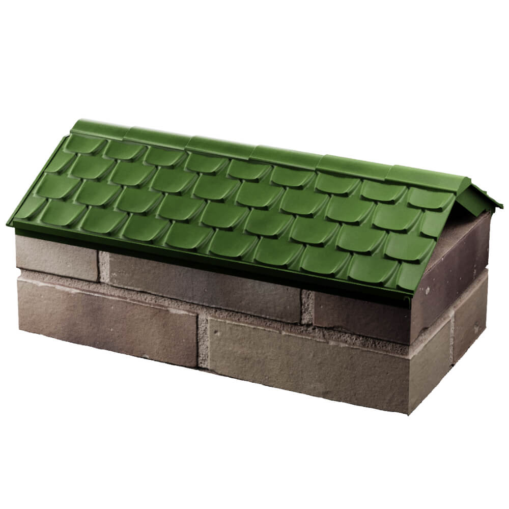 Парапет Zking Эльбрус Зеленый с посадкой на 1 кирпич (255мм) в Казани фото