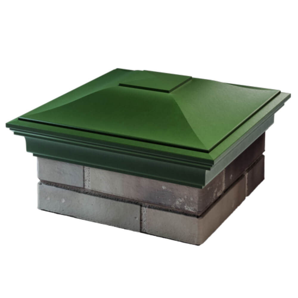 Колпак Zking Монблан Зеленый на столб 1.5х1.5 кирпича (385х385мм) в Казани фото