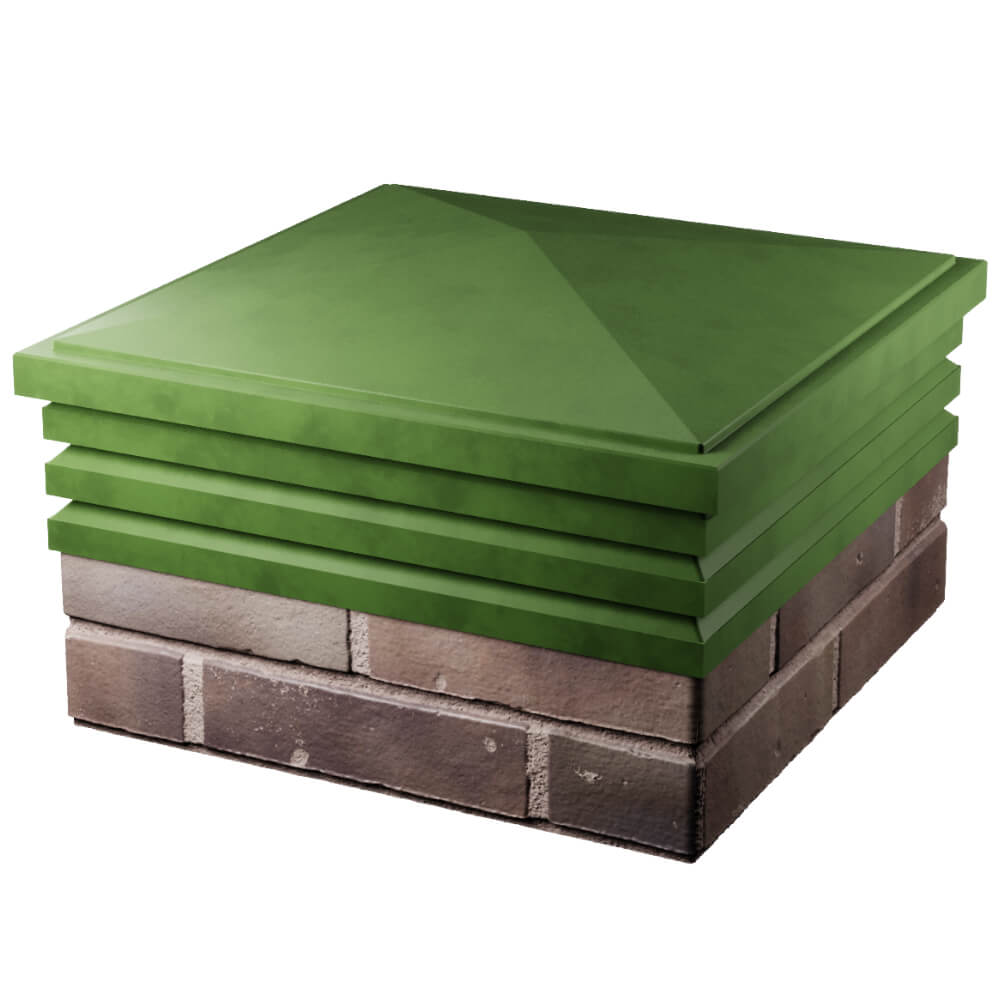 Колпак Zking Бона ХайТек Зеленый на столб 2х2 кирпича (513х513мм) в Казани фото