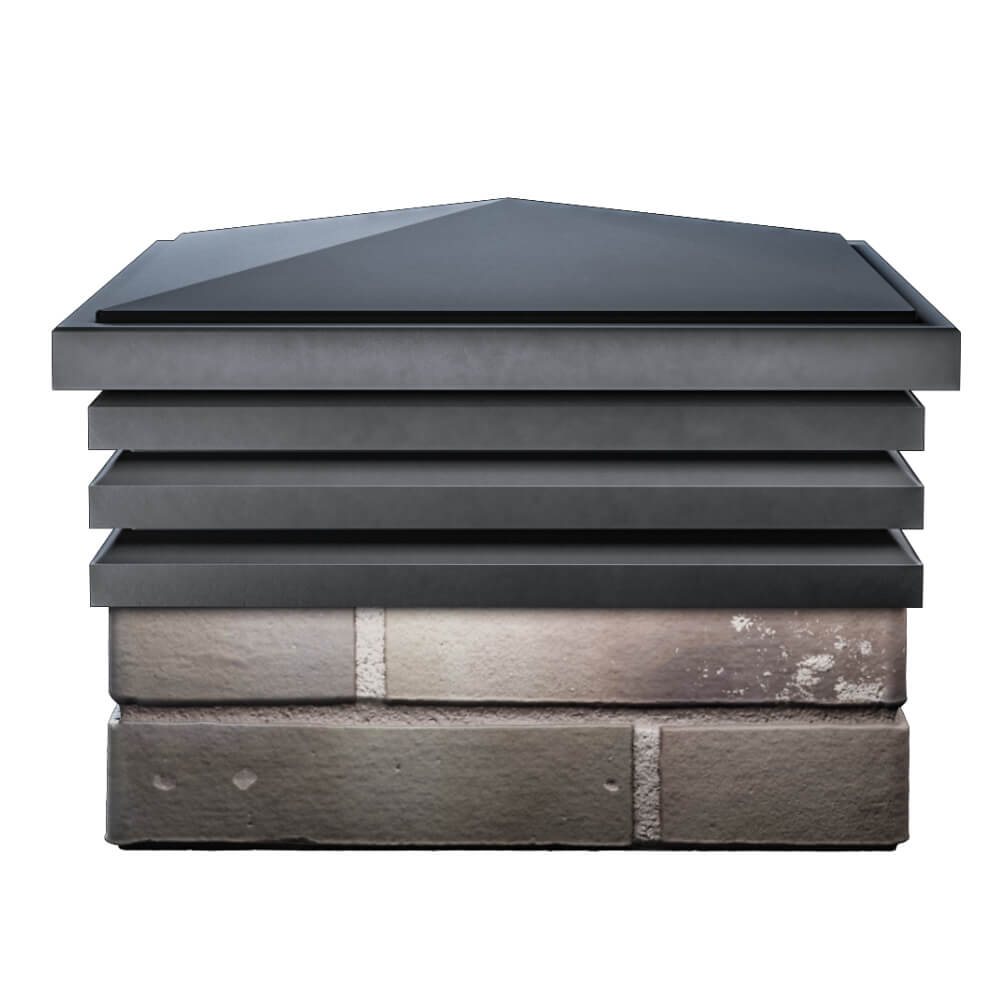 Колпак Zking Бона ХайТек Серый на столб 1.5х1.5 кирпича (385х385мм) Казань фото