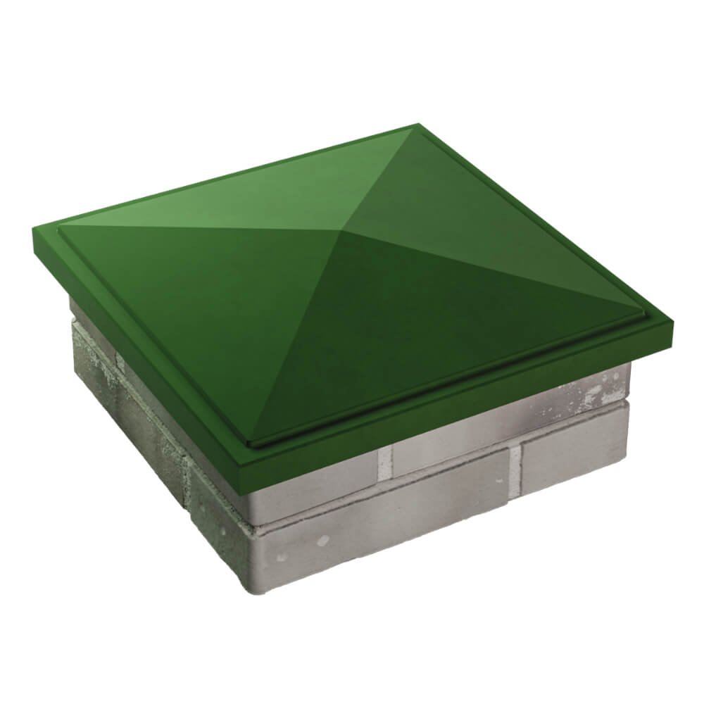 Колпак Zking БонаМоно Зеленый на столб 1.5х1.5 кирпича (385х385, 400х400мм) в Казани фото