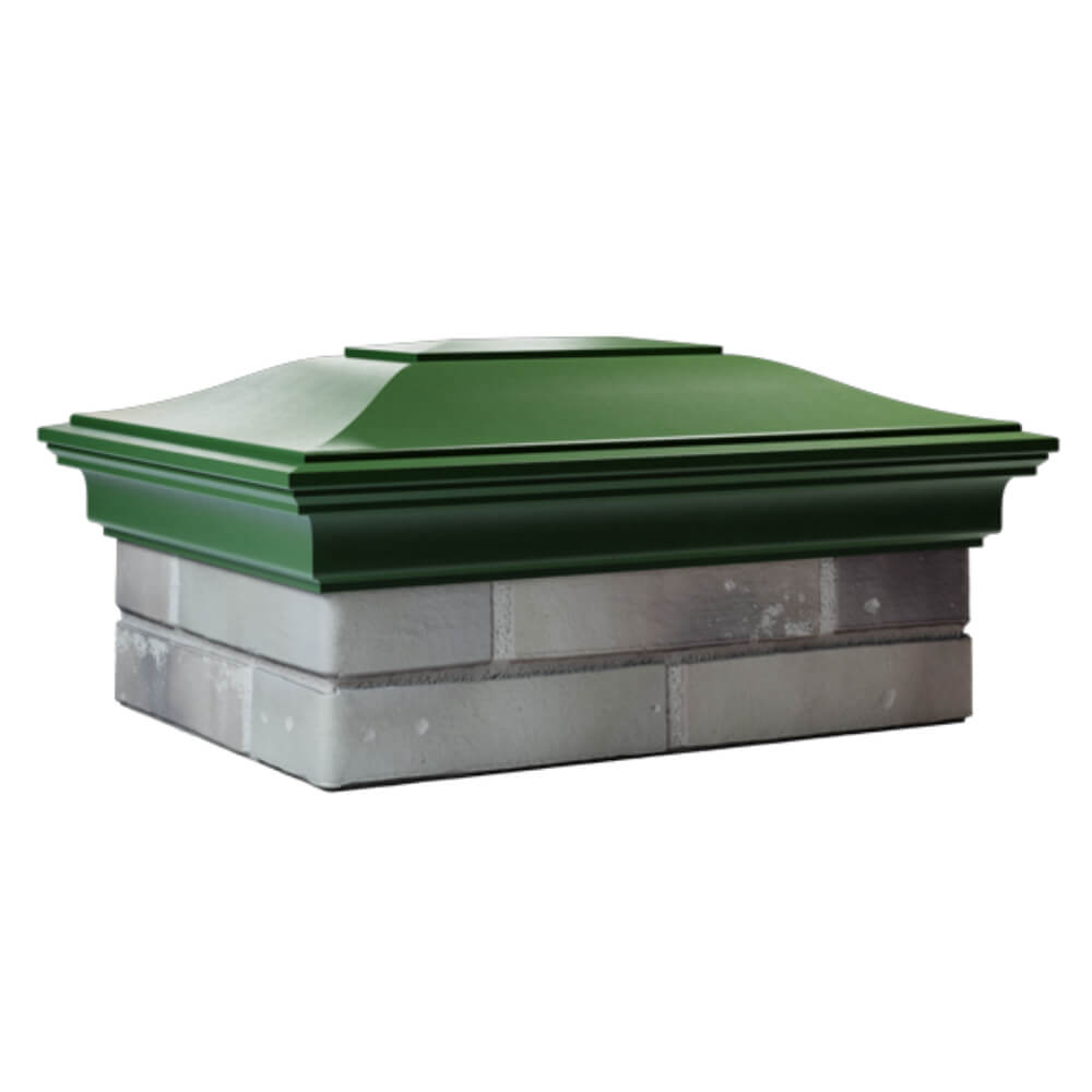 Колпак Zking Монблан Зеленый на столб 2х1.5 кирпича (515х385мм) в Казани фото