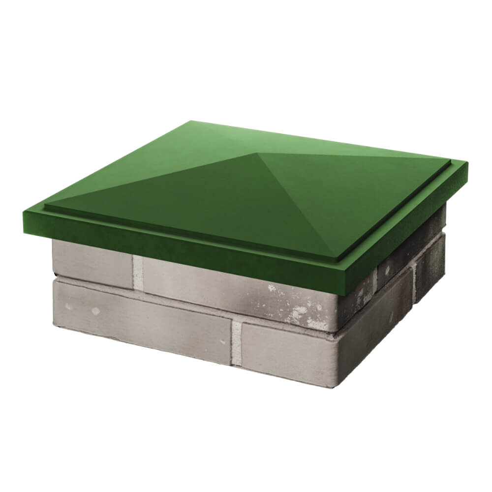 Колпак Zking БонаМоно Зеленый на столб 1.5х1.5 кирпича (385х385, 400х400мм) в Казани фото