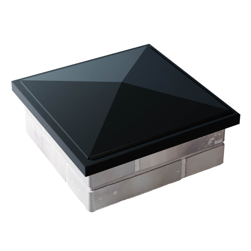 Колпак Zking БонаМоно Черный на столб 1.5х1.5 кирпича (385х385, 400х400мм) в Казани фото