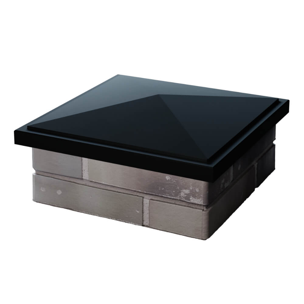 Колпак Zking БонаМоно Черный на столб 1.5х1.5 кирпича (385х385, 400х400мм) в Казани фото