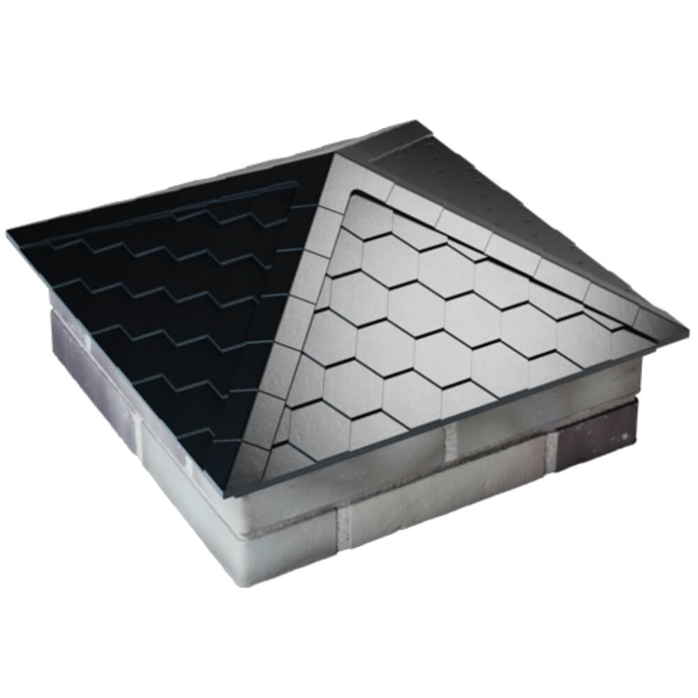 Колпак Zking Эверест Черный на столб 2х2 кирпича (535х535мм) Казань фото