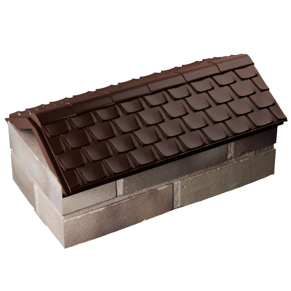 Парапет Zking Эльбрус Коричневый с посадкой на 1 кирпич (255мм) в Казани фото