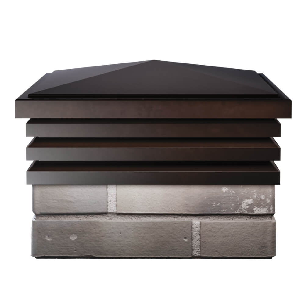 Колпак Zking Бона ХайТек Коричневый на столб 1.5х1.5 кирпича (385х385мм) Казань фото