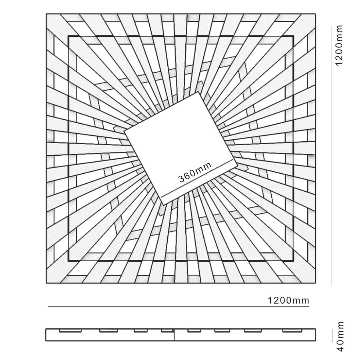 Приствольная решетка для дерева ZKING ATMOSPHERE 1.2х1.2м Черная в Казани фото