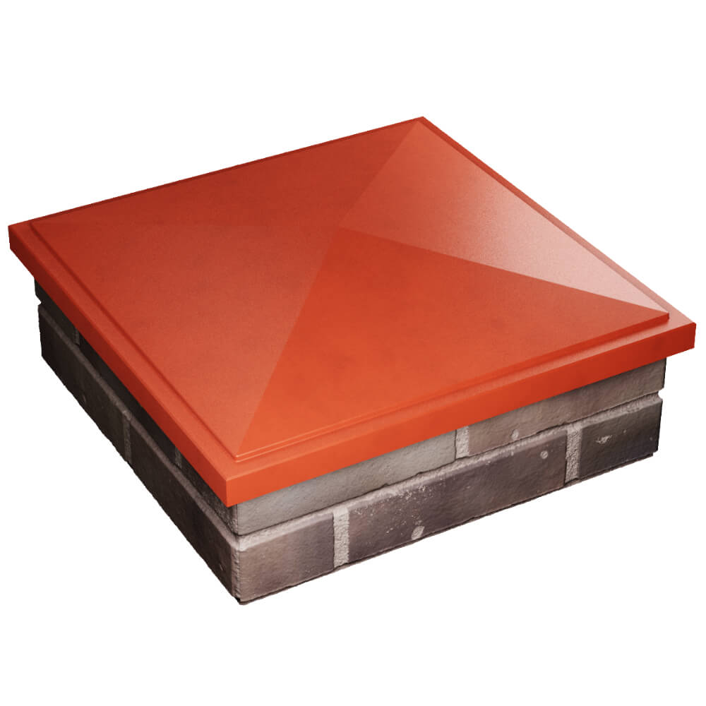 Колпак Zking БонаМоно Красный на столб 2х2 кирпича (515х515, 530х530мм) в Казани фото