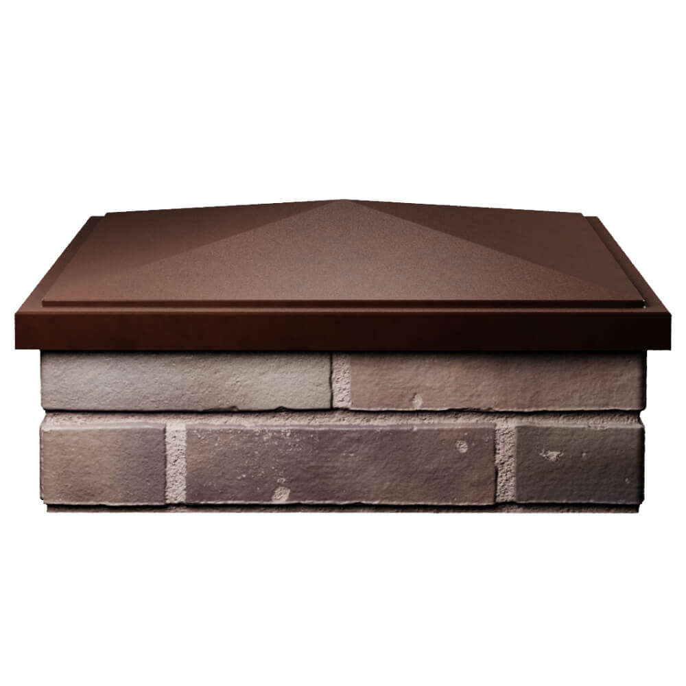 Колпак Zking БонаМоно Коричневый на столб 2х2 кирпича (515х515, 530х530мм) Казань фото