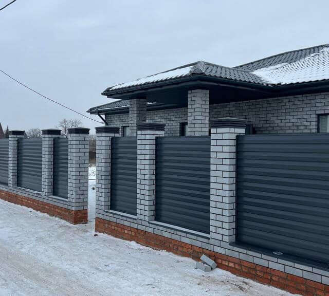 Колпак Zking Бона ХайТек Серый на столб 1.5х1.5 кирпича (385х385мм) в Казани фото