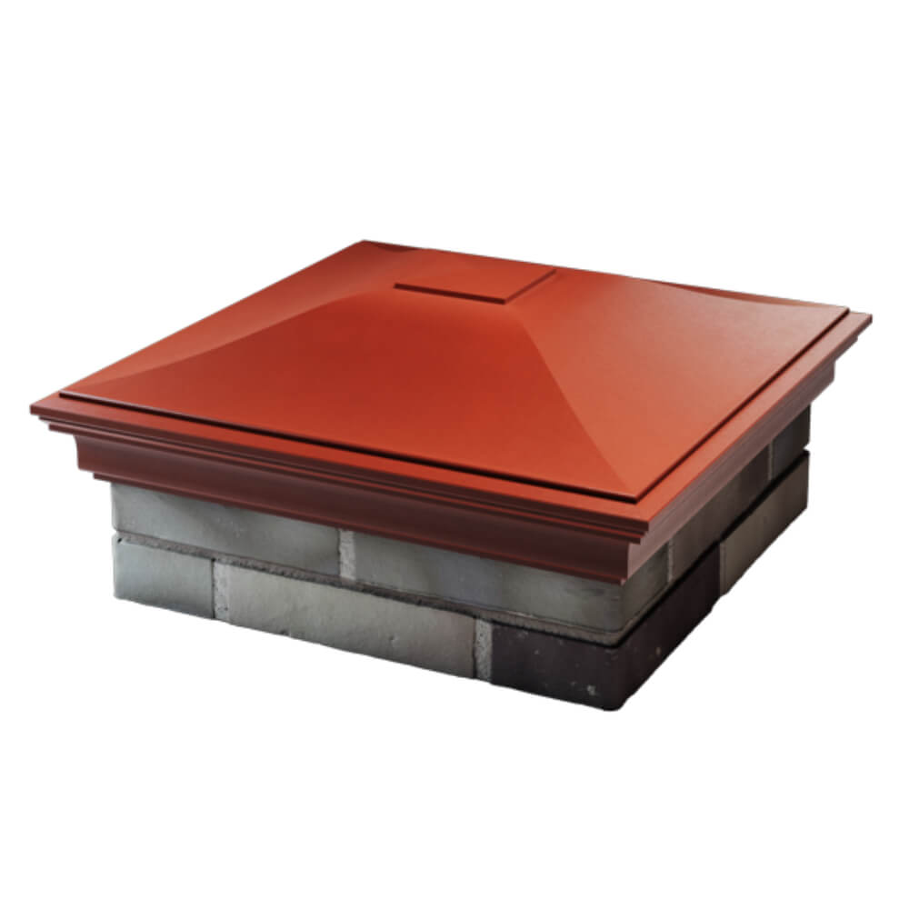 Колпак Zking Монблан Красный на столб 2х2 кирпича (515х515мм) в Казани фото