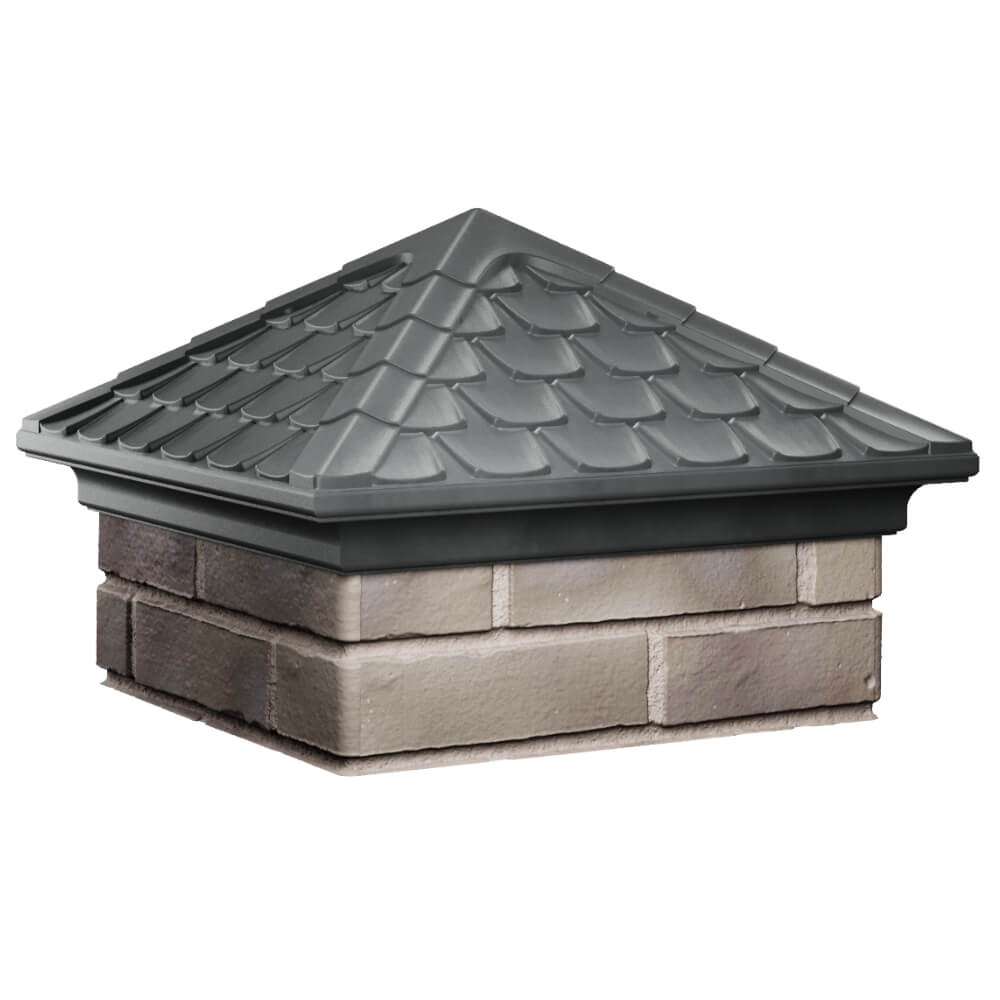 Колпак Zking Эльбрус Серый на столб 1.5х1.5 кирпича (385х385мм) в Казани фото