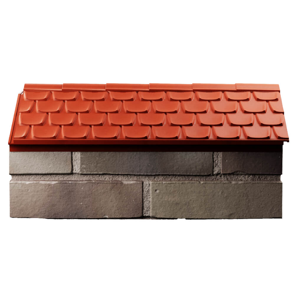 Парапет Zking Эльбрус Красный с посадкой на 1 кирпич (255мм) в Казани фото