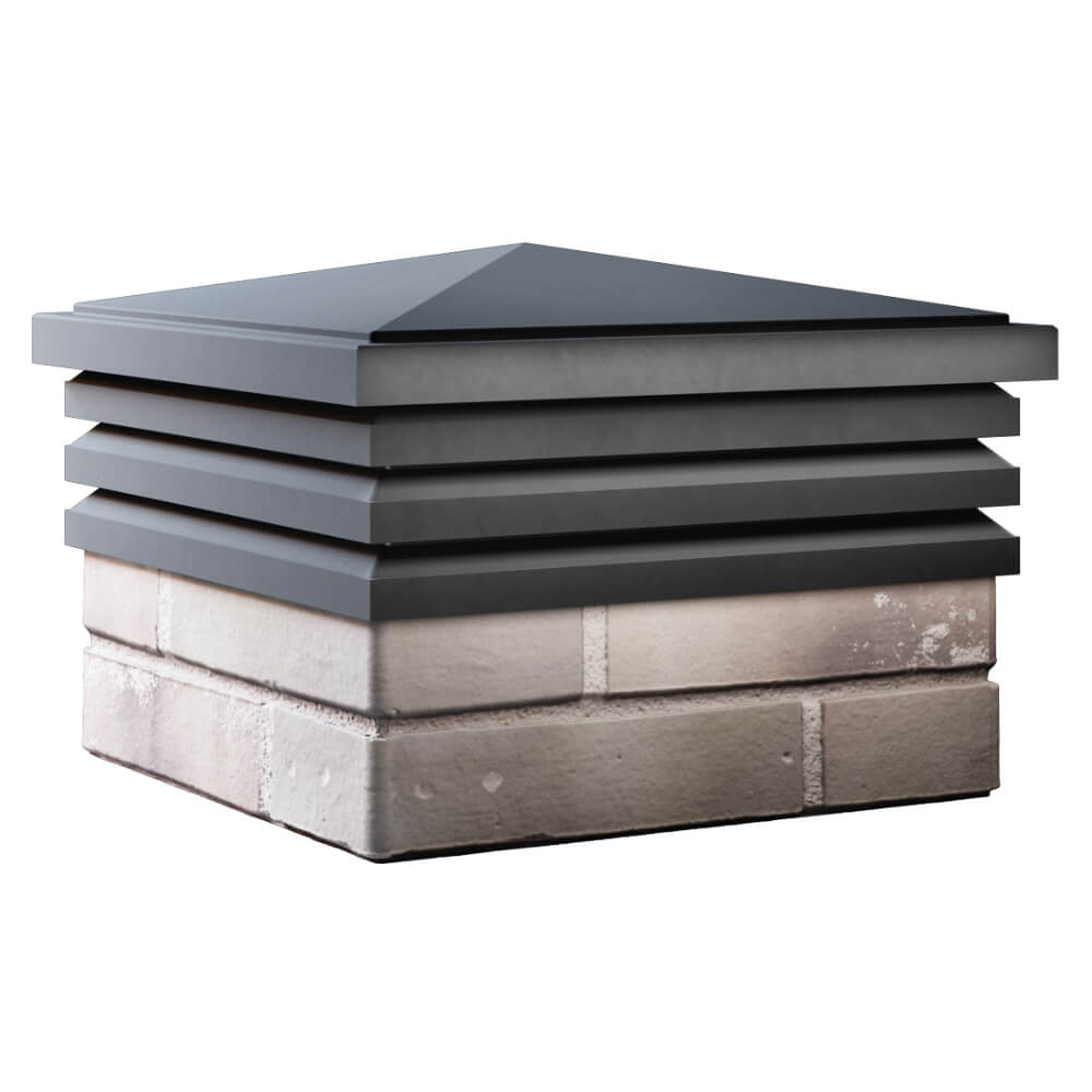 Колпак Zking Бона ХайТек Серый на столб 1.5х1.5 кирпича (385х385мм) в Казани фото